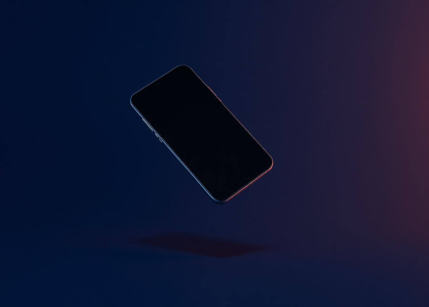 A modern smartphone displayed against a dark background